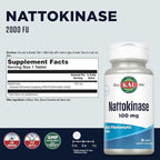Kal 100 Mg Nattokinase Tablets, 30 Count