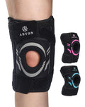 ABYON Knee Brace for Men & Women - Adjustable Knee Support for Meniscus Tear ACL, MCL & Arthritis -Neoprene Patella Stability Wrap with Dual Side Spring Stabilizers & Patella Gel Pad for Pain Relief & Injury Recovery – See How to Size Video Before Orde...