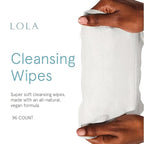 LOLA Cleansing Wipes - Feminine Wipes, Vaginal Wipes, pH Balance & Body Wipes for Women, 32 Count (Pack of 3)