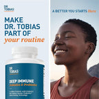 Dr. Tobias Deep Immune Probiotics & Prebiotics - Dual Action Digestion & Immune Support with PreforPro Prebiotics & Spore Forming Probiotics for Women & Men - 180 Capsules (90 Servings)
