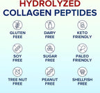 Terranics Multi Collagen Peptides Powder, 1lb, 20g Per Serving, Hydrolyzed Collagen Type I II III V X, Bovine Marine Chicken & Eggshell, No Sugar, Keto, Beauty & Movements Support, Unflavored, 16oz