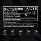 Gains in Bulk Instantized Creatine Monohydrate for Men & Women, Soluble Creatine Powder, Supports Muscle Building, Strength and Performance, Bodybuilding Supplements, Unflavored, 30 Servings