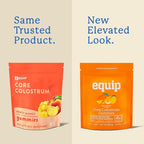 Equip Foods Core Bovine Colostrum Gummies, Delicious 1g Per Seving Grass Fed Colostrum Supplement - Gut Health, Immunity, Recovery, Hair & Skin - 60 Bovine Colostrum Gummies, 30 Servings, Peach Mango