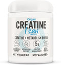 Orgain Micronized Creatine Monohydrate Lean Muscle Powder with Metabolism Blend, Unflavored, 50 Servings, Supports Muscle Strength and Brain Health, No Dairy or Soy, Gluten Free, Vegan