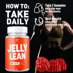 (2 Pack) Jelly Lean Gummies, Official Jelly Lean Gummys with All Natural Ingredients, Advanced JellyLean Health & Wellness Vitamin Formula, Maximum Strength Active Lifestyle Multivitamin (120 Gummies)