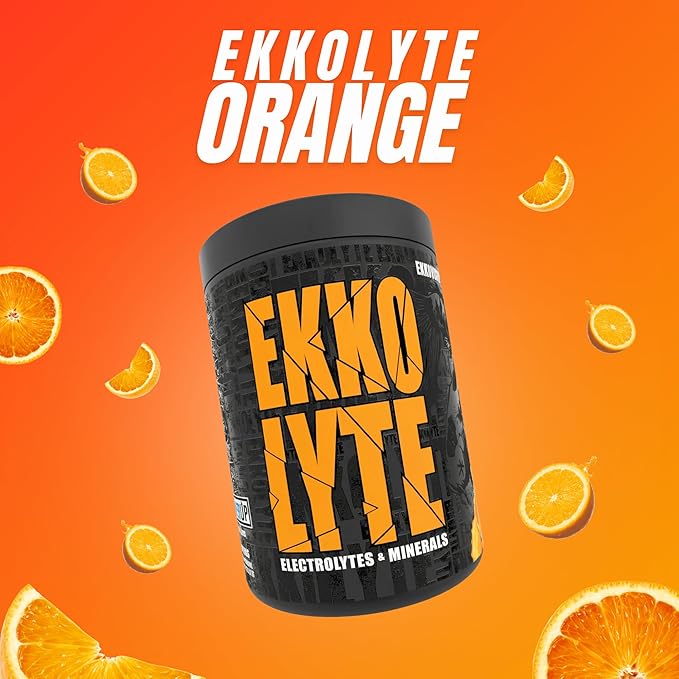 Ekkovision Ekkolyte Electrolytes & Minerals Powder, 50 MG Vitamin C & 155 MG Magnesium for Hydration Support, Essential Electrolytes for Women & Men, Orange Flavored Electrolyte Mix, 60 Servings