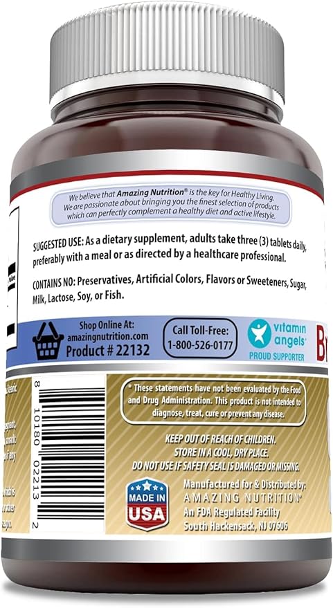 Amazing Formulas Brewers Yeast 1500mg Per Serving Tablets Supplement | Non-GMO | Gluten Free | Made in USA (240 | 3 Pack)