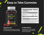 Shilajit Gummies – Pure Himalayan Shilajit Supplement with Fulvic Acid – 1000mg Natural Shilajit Pure Energy Support – Sugar-Free Raspberry Watermelon Flavor – Vegan, Non-GMO, Gluten-Free – 60 Count
