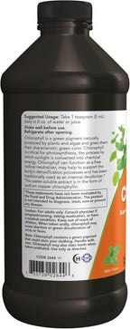 NOW Supplements, Liquid Chlorophyll, Super Concentrated, Internal Deodorizer*,Boost Energy, Mint Flavor, 16-Ounce (Pack of 2)