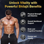 vitacore Himalayan Shilajit Gummies for Men & Women - Pure Gold Energy Boost, 85+ Trace Minerals & Fulvic Acid, Gluten-Free, 60 Gummies