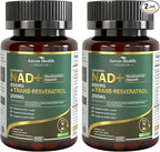 Liposomal NAD+ Resveratrol Supplement - NMN Alternative with Trans-Resveratrol, Quercetin & Fisetin - NAD Plus Booting for Women and Men, Cellular Energy & Healthy Aging, Non-GMO | 120 Capsules