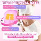 Feminine Balance Gummies for Women - PH Balance Gummies Support Vaginal Flora, Gut Health & Immune System, Vegan, Gluten-Free, Tropical Pineapple Flavor (60 Count)