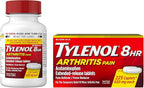 Tylenol Acetaminophen 650 mg Extended Release Caplets, Fast, Strong Pain Relief, 8 Hour Arthritis Pain Relief, Joint Pain Reliever & Fever Reducer, Long-Lasting Relief, Oral Medicine, 225 Count