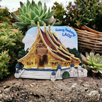 WitnyStore Tiny Wat Xieng Thong Temple of The Golden City in Luang Prabang, Laos Southeast Asia Tourist Attractions Resin Refrigerator Magnet Traveler Souvenir 3D Fridge Magnets