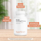 Supersmart - Borage & Evening Primrose (High Potency) - GLA Oil Gamma Linolenic Acid Cold Pressed - with Vitamin E, Borage Oil & Evening Primrose Oil Supplement | Non-GMO & Gluten Free - 120 Softgels