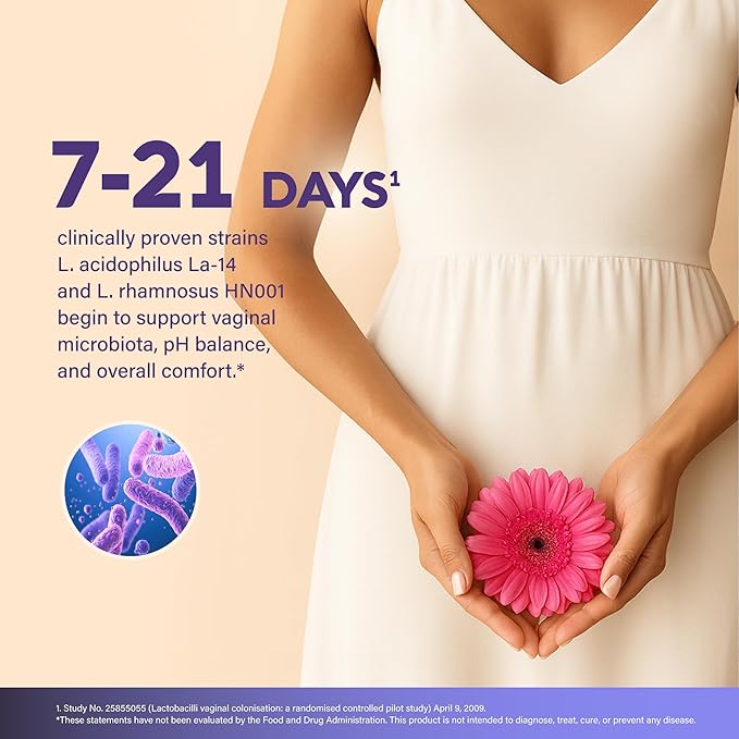 Probiotics for Women 50 Billion CFU - Vaginal Probiotics Clinically Proven for Yeast & pH Balance - Digestion & Bloating Relief - 8 Strains + Prebiotics - Delay Release - Made in USA, 60 Capsules