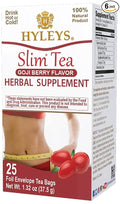 Hyleys Slim Tea Goji Berry Flavor - Weight Loss Herbal Supplement Cleanse and Detox - 25 Tea Bags (6 Pack)