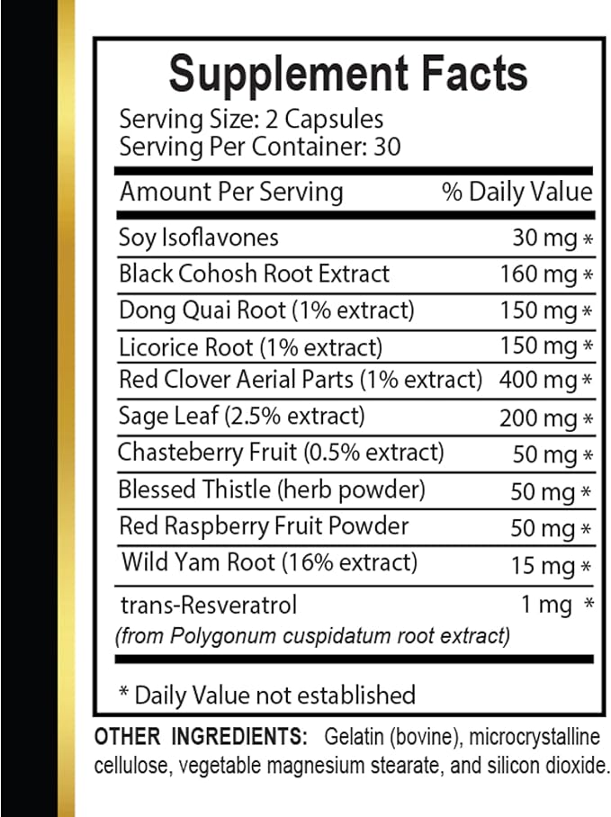 Menopause Support for Women - Women Digestive Health, Menopause, Joint Support, Supplement for Women to Support, Advanced Perimenopause Support - 2 Bottles 120 Capsules