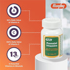 Rugby Prenatal Vitamins - Multiple Vitamin and Mineral Supplement - 100 Tablets (3 Pack)