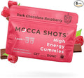 SGC Highest Concentration 100 mg Caffeine per Gummy, 2 Gummies per Pack, 6-Pack Mocca Shots Raspberry Chocolate Plant-Based Instant Energy with Herbal nootropics
