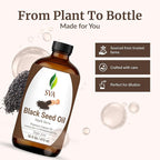 SVA Black Seed Oil - 16 Fl Oz – 100% Natural Cold Pressed Black Seed Oil - for Face, Skin Care, Hair Care, Scalp Massage & Body Massage – Carrier Oil