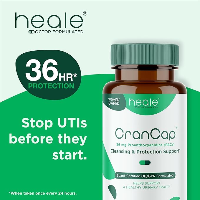 Cranberry Pills - Urinary Tract Health Cranberry Supplement - 36mg of Potent PACs - Non GMO, Vegan, Gluten Free - by Heale - 30 Capsules