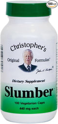 Christopher's Original Formulas Slumber Capsules, Natural Sleep Aid, 100 Veg Caps