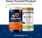 NaturVet All-in-One Dog Supplement - for Joint Support, Digestion, Skin, Coat Care – Dog Multivitamins with Minerals, Omega-3, 6, 9 – Wheat-Free Vitamins for Dogs – 120 Soft Chews