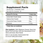 Nested Naturals Luna Kids Sugar-Free Sleep Aid Tablets for Children 4+ - Naturally Sourced Ingredients - Herbal Sleep Supplement with Chamomile, Melatonin, Valerian & Lemon Balm - 60 Chewable Tablets