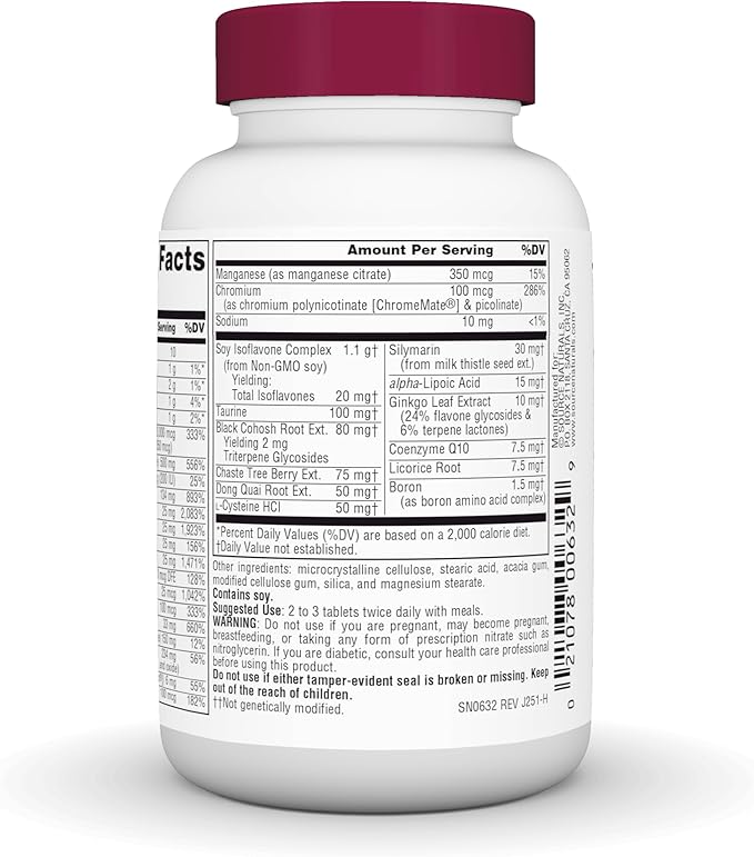 Source Naturals Menopause Multiple, Non-GMO Soy - Bio-Aligned Formula - 60 Tablets