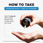 Night Time Fat Burner for Weight Loss Support & Sleep Aid | Appetite Suppressant, Carb Blocker, Nighttime Metabolism Booster for Stomach Fat Burner & Night Shred with Melatonin | Non-GMO, Vegan 60ct