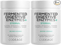 Codeage Fermented Digestive Enzymes Supplement 3-Month Supply - 14 Digestive Enzymes, Probiotics, Prebiotics, Fermented Botanicals, Plant-Based Multi Pancreatic Enzymes - 1 Capsule a Day - 2-Pack