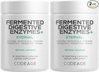 Codeage Fermented Digestive Enzymes Supplement 3-Month Supply - 14 Digestive Enzymes, Probiotics, Prebiotics, Fermented Botanicals, Plant-Based Multi Pancreatic Enzymes - 1 Capsule a Day - 2-Pack