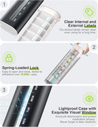 Zannaki Aluminum 7 Day Weekly Pill Organizer, Portable Travel Pill Case with Three Layer Seal, Large Capacity Cute Daily Pill Box, Pill Holder Container for Vitamins, Pills, Supplements and Medication