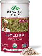 ORGANIC INDIA Whole Psyllium Husk Powder Organic - Psyllium Husk Fiber Supplement, Digestion Support, Vegan, Gluten-Free, Non-GMO, Soluble & Insoluble Fiber Source - 12 oz (Pack of 2)