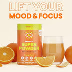 EBOOST Energy Drink & Electrolyte Powder Drink Mix - Super Powder Orange with No Added Sugar, Blend of Vitamins, Nootropics, Natural Caffeine & Hydration - Pre & Post Workout - 40 Serving Tub