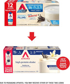 Atkins Vanilla High Protein Shake, 15g Protein, Low Glycemic, Low Carb and Low Sugar Protein Shakes, Keto Friendly Ready to Drink Shakes, 12 Vanilla Flavored Protein Shakes