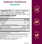 Purity Products MyBiotin ProClinical Gummies - Thicker Hair Starting in 3 Weeks & Fights Wrinkles - MB40X Biotin Matrix w/Astaxanthin - 40X More Soluble vs Ordinary Biotin 30 Berry Gummy Chews