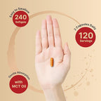 Turmeric Curcumin Supplement with Black Pepper & Ginger | 95% Curcuminoids | 240 Softgels with MCT Oil for Better Absorption (120 Day Supply)