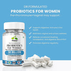Probiotics for Women - 50 Billion CFU, 16 Strains, Organic Prebiotics & Probiotics for Women (Eurofins Lab Tested) - Digestive, Vaginal, Immune & Urinary Health - 2 Months Supply - 60 Capsules