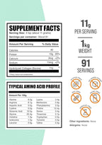BulkSupplements.com Collagen Peptides Powder - Bovine Collagen Powder, Powdered Collagen Supplement - Hydrolyzed & Gluten Free, 11g per Serving, 1kg (2.2 lbs) (Pack of 1)