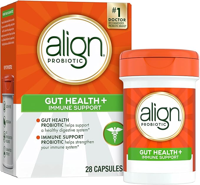 Align Probiotic, Gut Health + Immune Support Probiotic, Probiotics for Women and Men, Probiotics for Digestive Health and Immune Health, #1 Doctor Recommended Brand‡, 28 Capsules