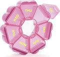 Pill Organizer Weekly - Cute Medicine Pill Organizer 7 Day, Large Daily Pill Box for Travel, SHIJOINYU Pill Dispenser Case 1 Time a Day for Medication/Supplement/Fish Oil (Pink)