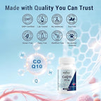 Heivy CoQ10 200mg Per Serving, 99% Purity High Absorption Coenzyme Q10 as Ubiquinone, Support Heart Health, Antioxidants & Energy Supplements, Made in USA, 120 Day Supply, 120 Capsules