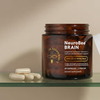 Dr Sosnowski's NeuroBee Brain Supplements with Royal Jelly, Lion's Mane + Reishi Mushroom | Energy, Mental Performance + Cognitive Function Support, 60ct