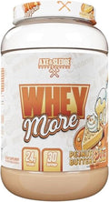 Axe & Sledge WHEY More Premium Protein Blend | 24g Protein, Whey Concentrate & Isolate | Prebiotic Fiber for Enhanced Absorption | Creamy, Delicious, Versatile | 30 Servings, Peanut Butter Pie