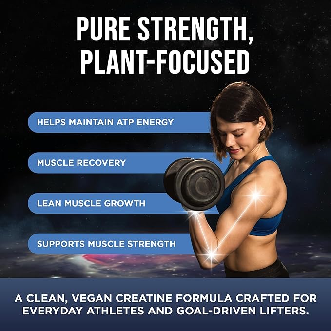 Vega Micronized Creatine Monohydrate Powder, Unflavored – 5g Pure Vegan Creatine for Men & Women, Strength, Performance & Muscle Growth, 100 Servings (17.6 oz)