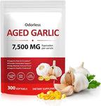 Garlic Softgels 300 Count – Odor-Controlled Garlic Supplement – Traditional Herbal Support –Take it Directly and Swallow itWhole - Easy to Swallow Softgel Capsules – Non-GMO, Gluten Free