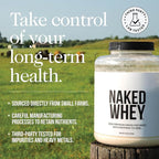 NAKED Whey Chocolate Peanut Butter Grass Fed Whey Protein Powder, No GMO, No Soy, and Gluten Free, Aid Growth and Recovery - 52 Servings