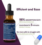 Valerian Root Sleep Aid Drops, Gotas de Glicinato y Citrato de Magnesio, Pasiflora y Valeriana para Dormir Profundamente adulto, Magnesium Citrate & Passionflower Extract Liquid Tincture.2oz